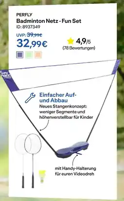 Decathlon Perfly badminton netz - fun set Angebot