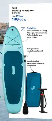 Decathlon Itiwit stand up paddle 10‘6 Angebot