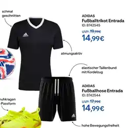 Decathlon Adidas fußballtrikot entrada oder fußballhose entrada Angebot