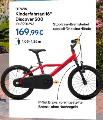 Decathlon Btwin kinderfahrrad 16 discover 500 Angebot