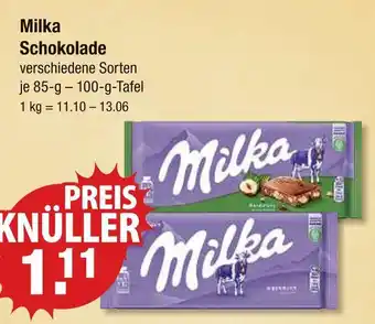 V Markt Milka schokolade Angebot