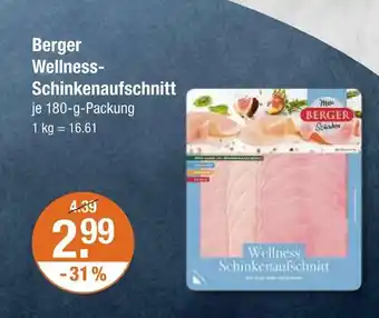 V Markt Berger wellness-schinkenaufschnitt Angebot