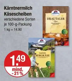 V Markt Kärntnermilch käsescheiben Angebot