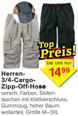 Jawoll Herren 3/4-Cargo Zipp-Off Hose Angebot