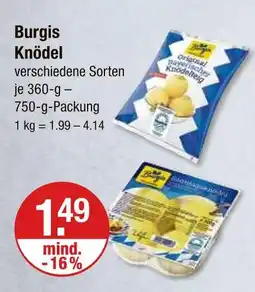 V Markt Burgis knödel Angebot