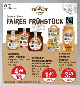 V Markt Breitsamer faires frühstück Angebot