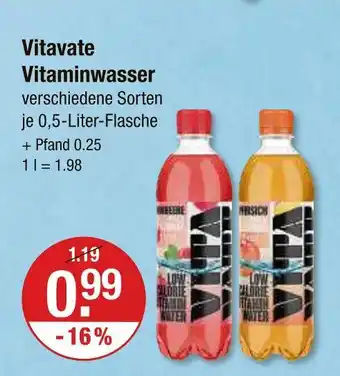 V Markt Vitavate vitaminwasser Angebot