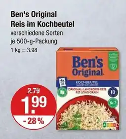 V Markt Ben's original reis im kochbeutel Angebot