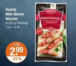 V Markt Radatz mini-berner würstel Angebot