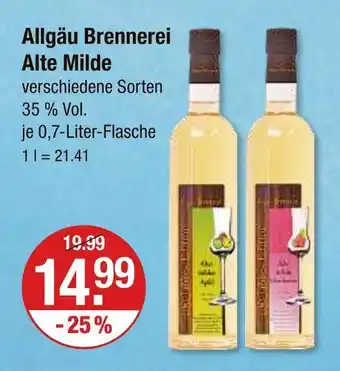 V Markt Allgäu brennerei alte milde Angebot