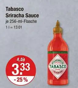 V Markt Tabasco sriracha sauce Angebot