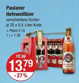 V Markt Paulaner hefeweißbier Angebot