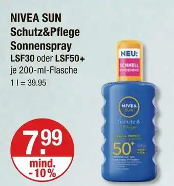 V Markt Nivea sun schutz&pflege sonnenspray lsf30 Angebot