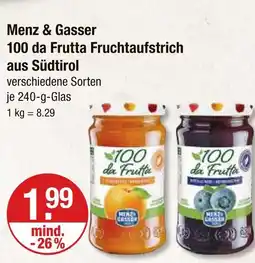 V Markt Menz & gasser 100 da frutta fruchtaufstrich aus südtirol Angebot