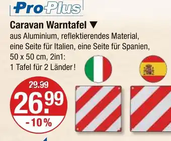 V Markt Proplus caravan warntafel Angebot