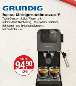 V Markt Grundig espresso siebträgermaschine Angebot