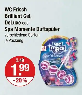 V Markt Wc frisch brilliant gel, deluxe oder spa momente duftspüler Angebot