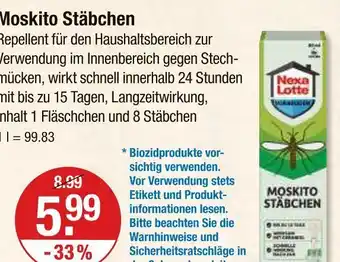 V Markt Nexa lotte moskito stäbchen Angebot