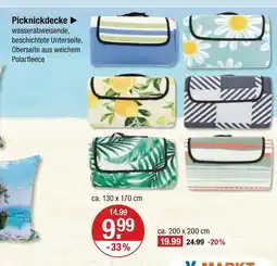 V Markt Picknickdecke Angebot
