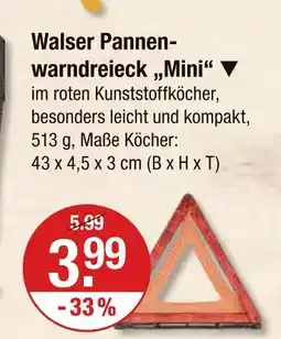 V Markt Walser pannenwarndreieck „mini“ Angebot