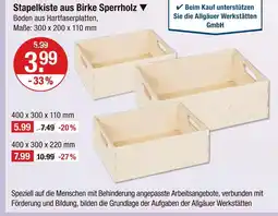 V Markt Stapel kiste aus birke sperrholz Angebot