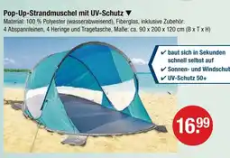 V Markt Pop-up-strandmuschel mit uv-schutz Angebot