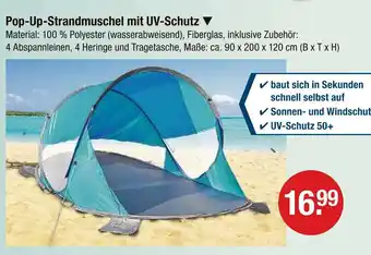 V Markt Pop-up-strandmuschel mit uv-schutz Angebot