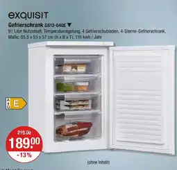 V Markt Exquisit gefrierschrank gs12-040e Angebot