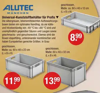 V Markt Alutec münchen universal-kunststoffbehälter für profis Angebot