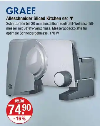 V Markt Graef allesschneider sliced kitchen g50 Angebot