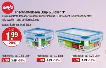 V Markt Emsa frischhaltedosen „clip & close“ Angebot