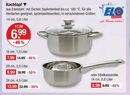 V Markt Elo kochtopf 14 cm, 0,8 liter Angebot