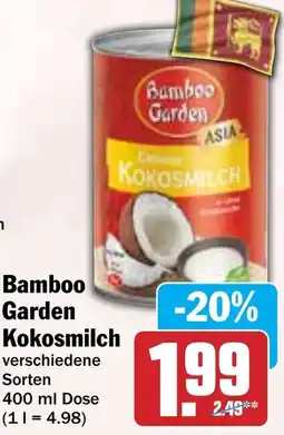 Hit Bamboo Garden Kokosmilch Angebot