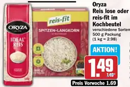 Hit Oryza Reis lose oder reis-fit im Kochbeutel Angebot