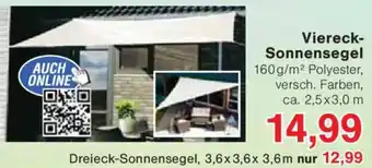 Jawoll Viereck Sonnensegel Angebot