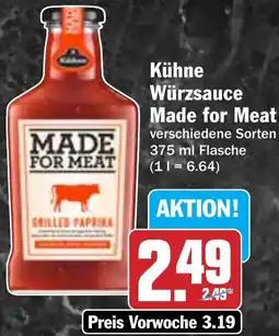 Hit Kühne Würzsauce Made for Meat Angebot