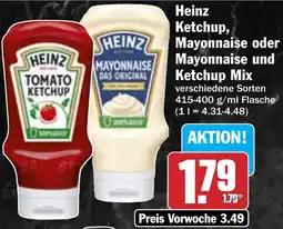 Hit Heinz Ketchup, Mayonnaise oder Mayonnaise und Ketchup Mix Angebot