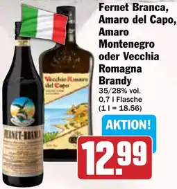 Hit Fernet Branca, Amaro del Capo, Amaro Montenegro oder Vecchia Romagna Brandy Angebot