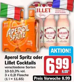 Hit Aperol Spritz oder Lillet Cocktails Angebot