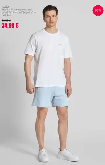Peek & Cloppenburg HUGO Regular Fit Sweatshorts mit Label-Print Angebot