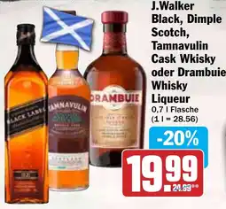 Hit J.Walker Black, Dimple Scotch, Tamnavulin Cask Wkisky oder Drambuie Whisky Liqueur Angebot