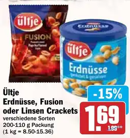 Hit Ültje Erdnüsse, Fusion oder Linsen Crackets Angebot