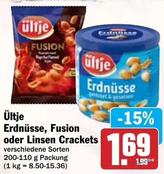Hit Ültje Erdnüsse, Fusion oder Linsen Crackets Angebot