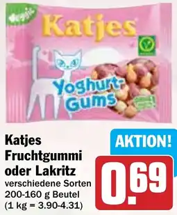 Hit Katjes Fruchtgummi oder Lakritz Angebot