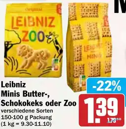 Hit Leibniz Minis Butter-, Schokokeks oder Zoo Angebot
