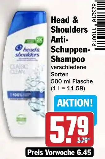 Hit Head & Shoulders Anti Schuppen Shampoo Angebot