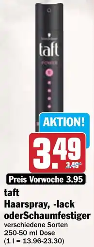 Hit taft Haarspray, -lack oder Schaumfestiger Angebot