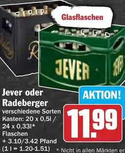 Hit Jever oder Radeberger Angebot