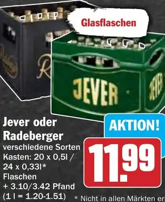 Hit Jever oder Radeberger Angebot