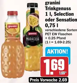 Hit granini Trinkgenuss, Selection oder Sensation Angebot